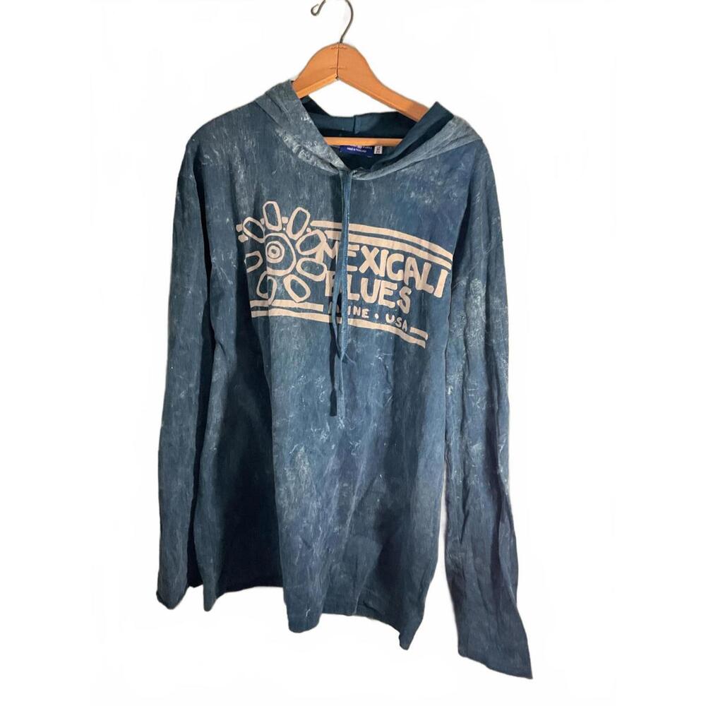 Mexicali Blues Blue Hooded Pullover Sweatshirt